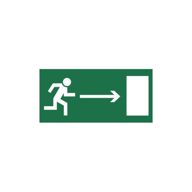 Znak kierunek do wyjścia drogi ewakuacyjnej (w prawo) (102)