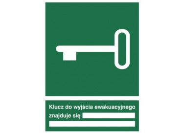 Znak klucz do wyjścia ewakuacyjnego (117)