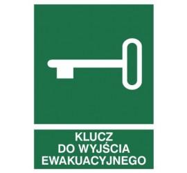 Znak klucz do wyjścia ewakuacyjnego (117-01)