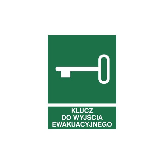 Znak klucz do wyjścia ewakuacyjnego (117-01)