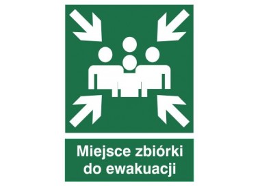 Znak miejsce zbiórki do ewakuacji (120)