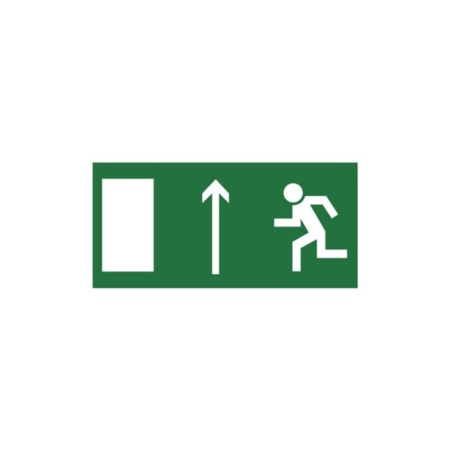 Znak kierunek do wyjścia drogi ewakuacyjnej w górę (znak uzupełniający) (101-01)