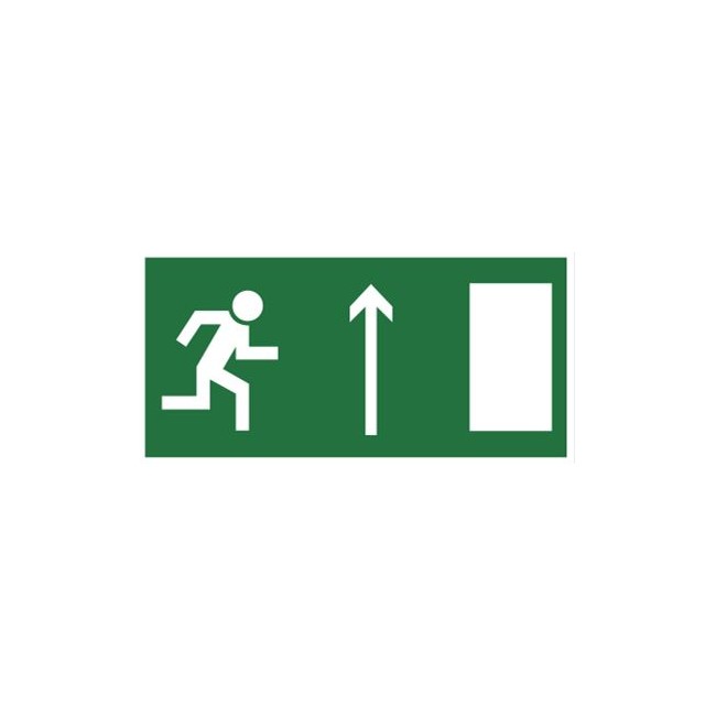 Znak kierunek do wyjścia drogi ewakuacyjnej w górę (znak uzupełniający) (102-06)