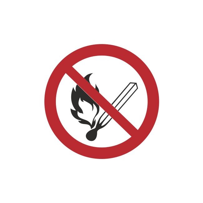 Znak zakaz używania otwartego ognia i palenia tytoniu (210)