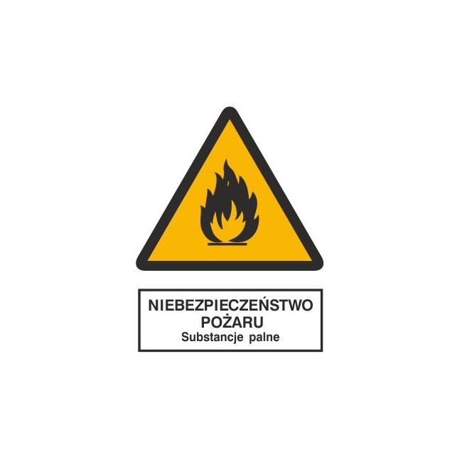 Znak niebezpieczeństwo pożaru - substancje palne (214-01)