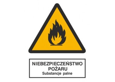 Znak niebezpieczeństwo pożaru - substancje palne (214-01)