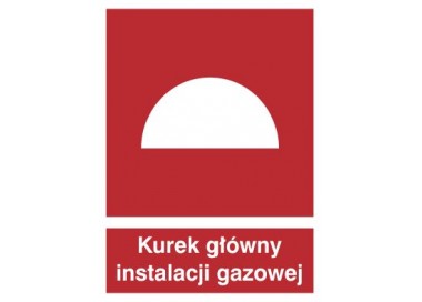 Znak kurek główny instalacji gazowej (221)