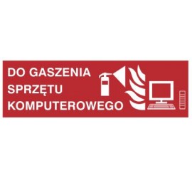 Znak do gaszenia sprzętu komputerowego (202-10)