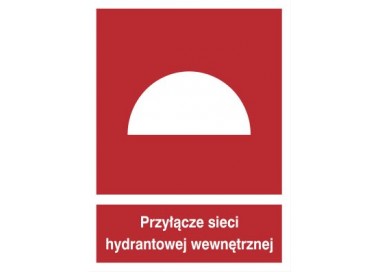 Znak przyłącze sieci hydrantowej wewnętrznej (229-01)