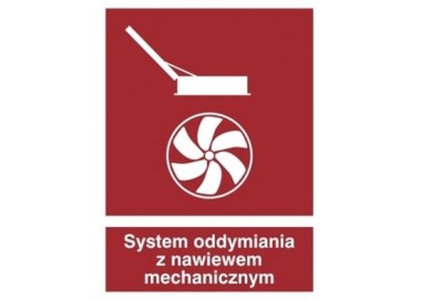 Znak system oddymiania z nawiewem mechanicznym (227-04)