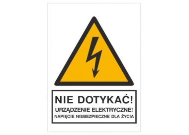 Znak nie dotykać! Urządzenie elektryczne! (330-01)