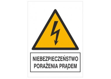Znak niebezpieczeństwo porażenia prądem (330-24)
