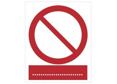 Znak ogólny zakazu (wskazuje rodzaj na tablicy dodatkowej pod piktogramem) (601)