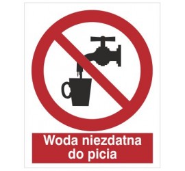 Znak zakaz picia wody (603)