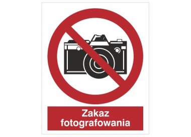 Znak zakaz fotografowania (609)