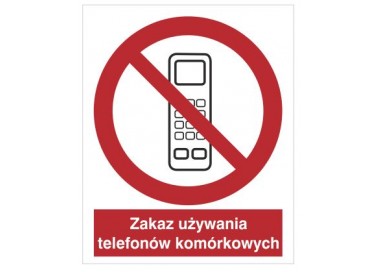 Znak zakaz używania telefonów komórkowych (610)