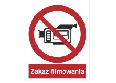 Znak zakaz filmowania (615)