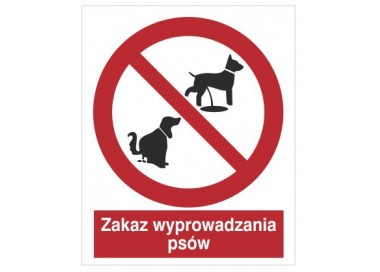 Znak zakaz wyprowadzania psów (632)
