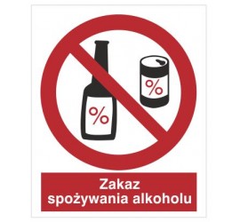 Znak zakaz spożycia alkoholu (637)