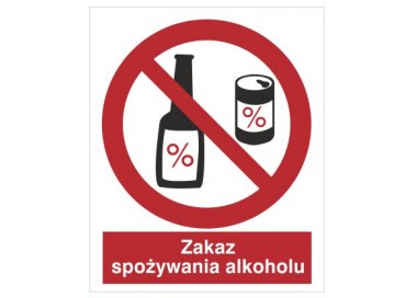 Znak zakaz spożycia alkoholu (637)