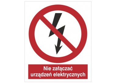 Znak nie załączać urządzeń elektrycznych (647)