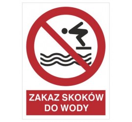 Znak zakaz skoków do wody (653)