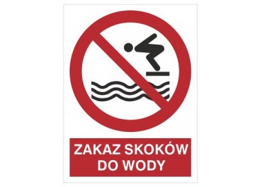 Znak zakaz skoków do wody (653)