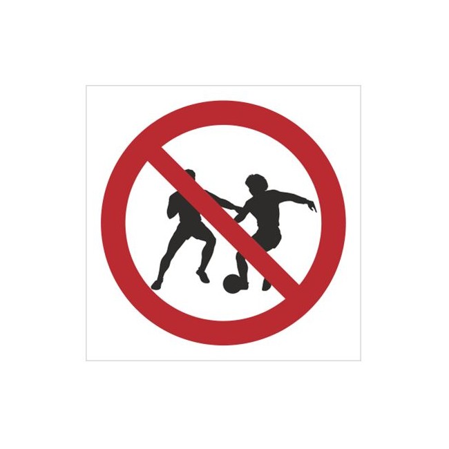 Znak zakaz gry w piłkę (600)