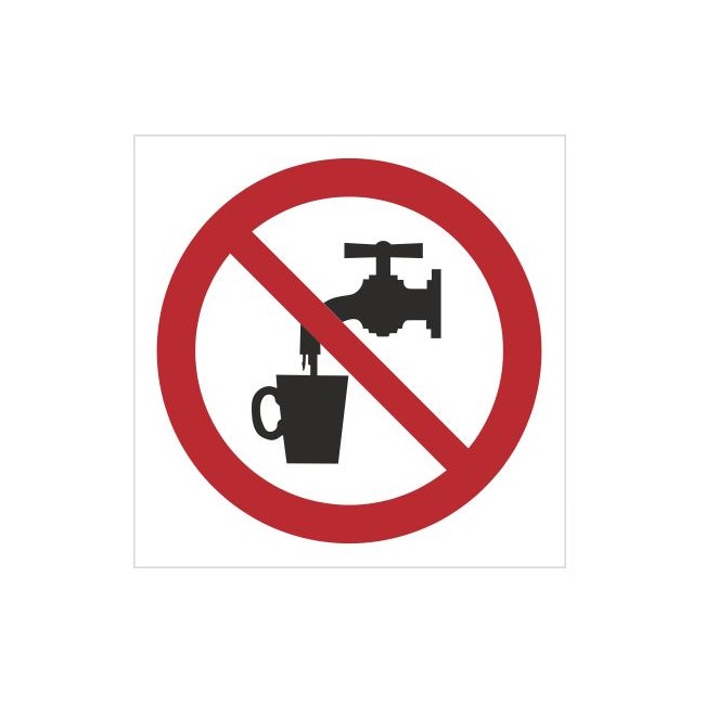 Znak zakaz picia wody - bez opisu (603)