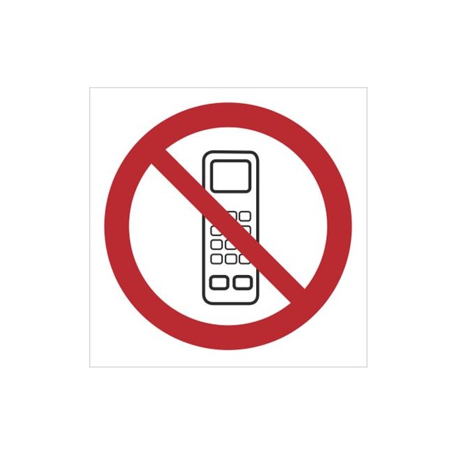 Znak zakaz używania telefonów komórkowych (610-01)