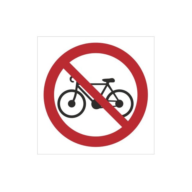 Znak zakaz wprowadzania rowerów (612-01)