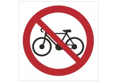 Znak zakaz wprowadzania rowerów (612-01)