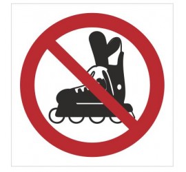 Znak zakaz jazdy na rolkach (613-01)