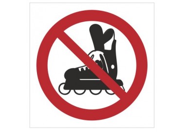 Znak zakaz jazdy na rolkach (613-01)