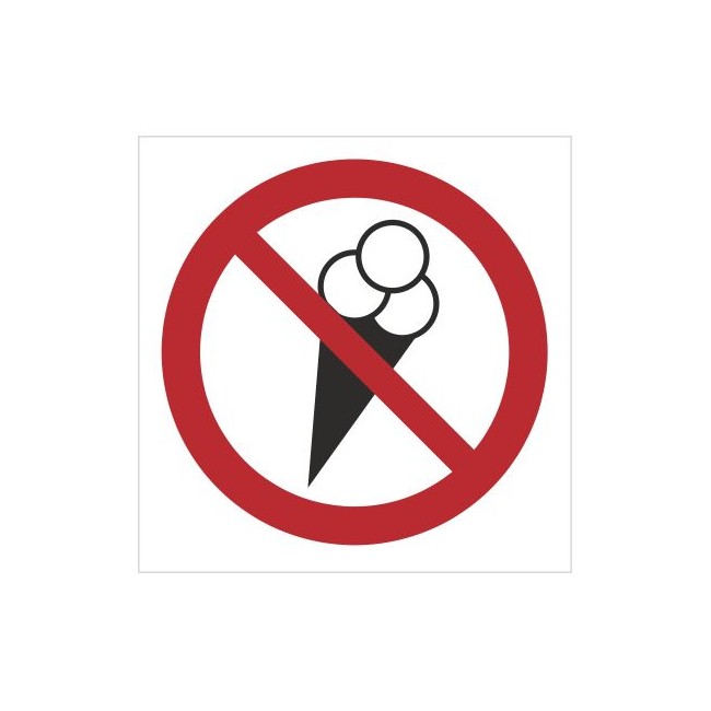 Znak zakaz wchodzenia z lodami (614-01)