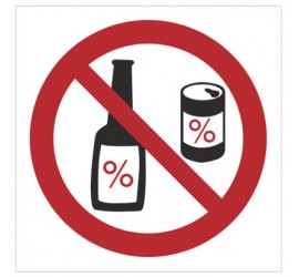 Znak zakaz spożywania alkoholu (637)