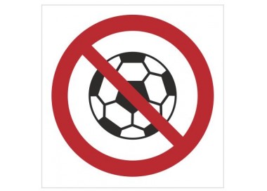 Znak zakaz gry w piłkę (bez opisu) (651)