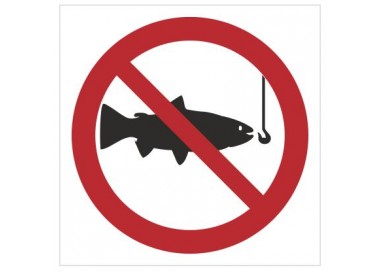 Znak zakaz połowu ryb (bez opisu) (656)