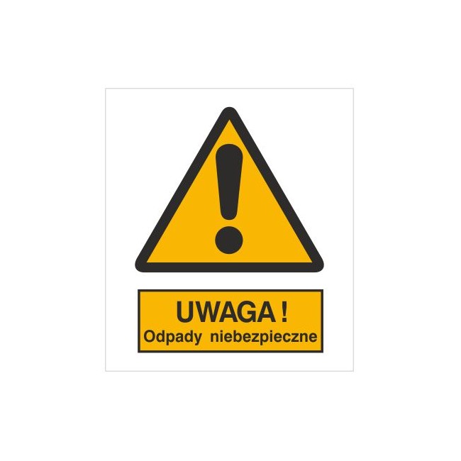 Znak ostrzeżenie przed niebezpiecznymi odpadami (301-14)