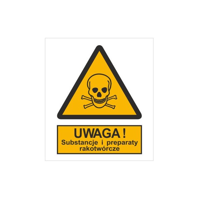Znak ostrzeżenie przed substancjami i preparatami rakotwórczymi (302-02)