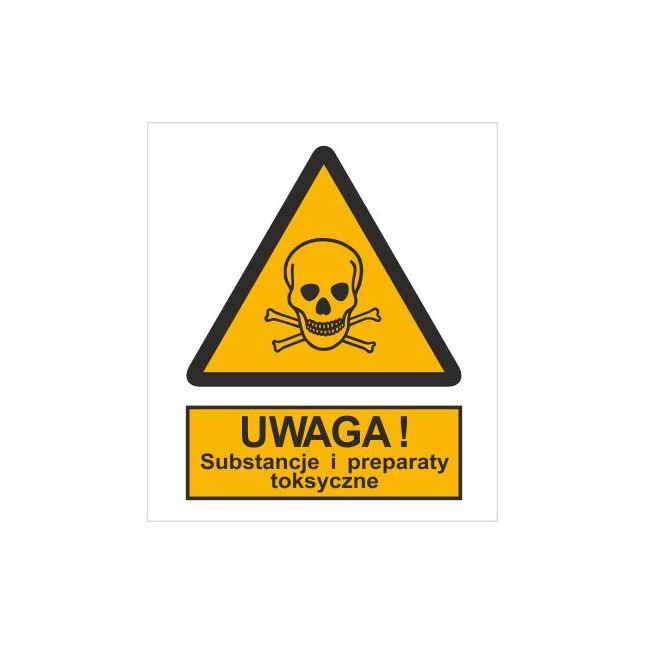 Znak ostrzeżenie przed substancjami i preparatami toksycznymi (302-03)
