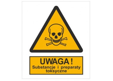 Znak ostrzeżenie przed substancjami i preparatami toksycznymi (302-03)