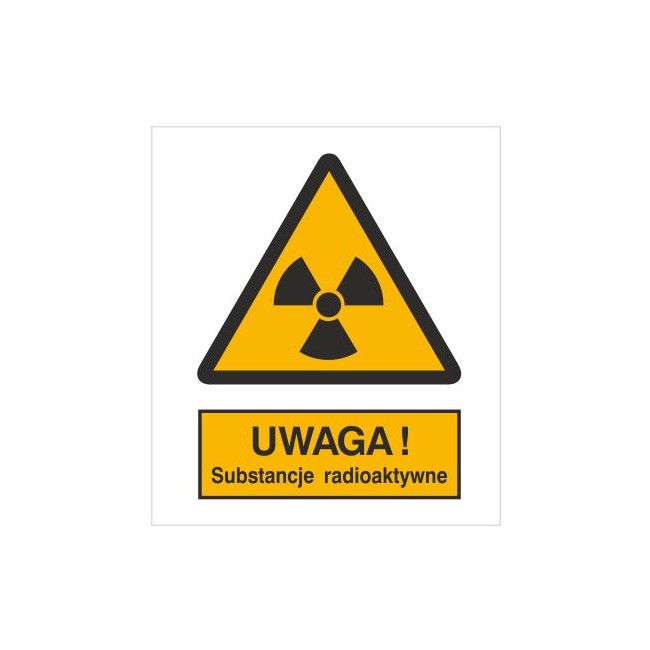 Znak ostrzeżenie przed substancjami radioaktywnymi (304-01)