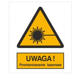 Znak ostrzeżenie przed promieniami laserowymi (308)