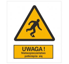 Znak ostrzeżenie przed niebezpieczeństwem potknięcia (313)
