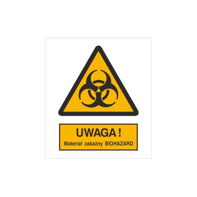Znak ostrzeżenie przed materiałem zakaźnym biohazard (316-01)