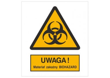 Znak ostrzeżenie przed materiałem zakaźnym biohazard (316-01)