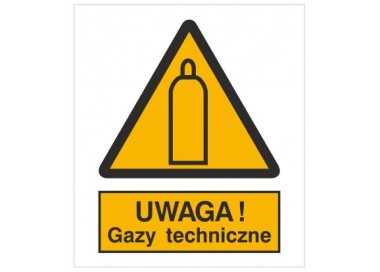 Znak ostrzeżenie przed gazami technicznymi (321)