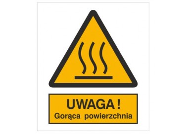 Znak ostrzeżenie przed gorącą powierzchnią (322)