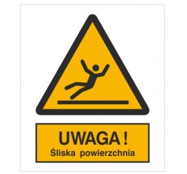 Znak ostrzeżenie przed śliską powierzchnią (335)